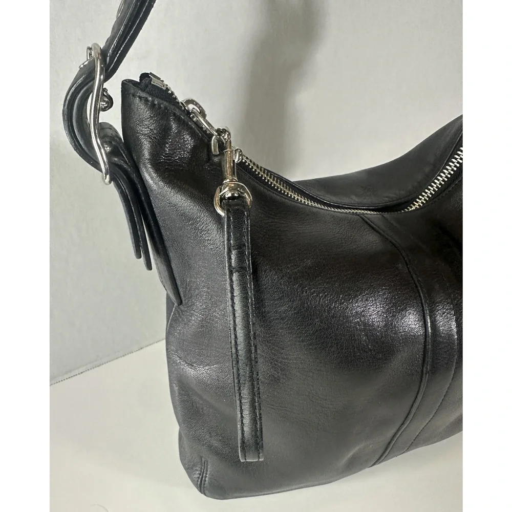 Coach Black Leather Slim Legacy Crossbody Shoulder Bag Adjustable 9326 Purse - Picture 13 of 16